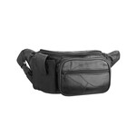 Roma Leathers Patch Lambskin Fanny Pack w/ Phone Case - BLACK