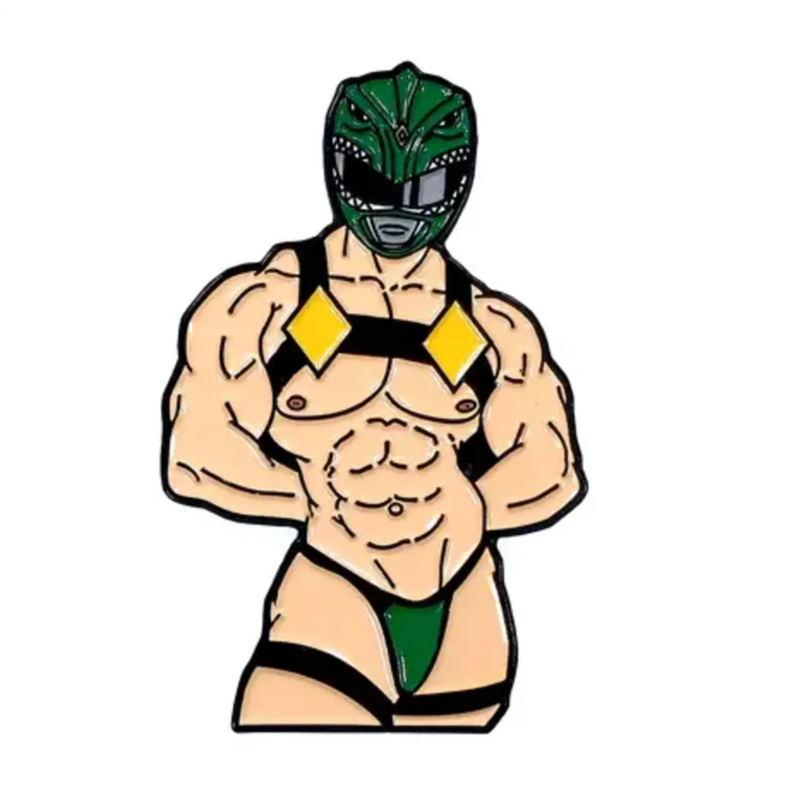 Geeky And Kinky Green Dragon Guy Enamel Pin