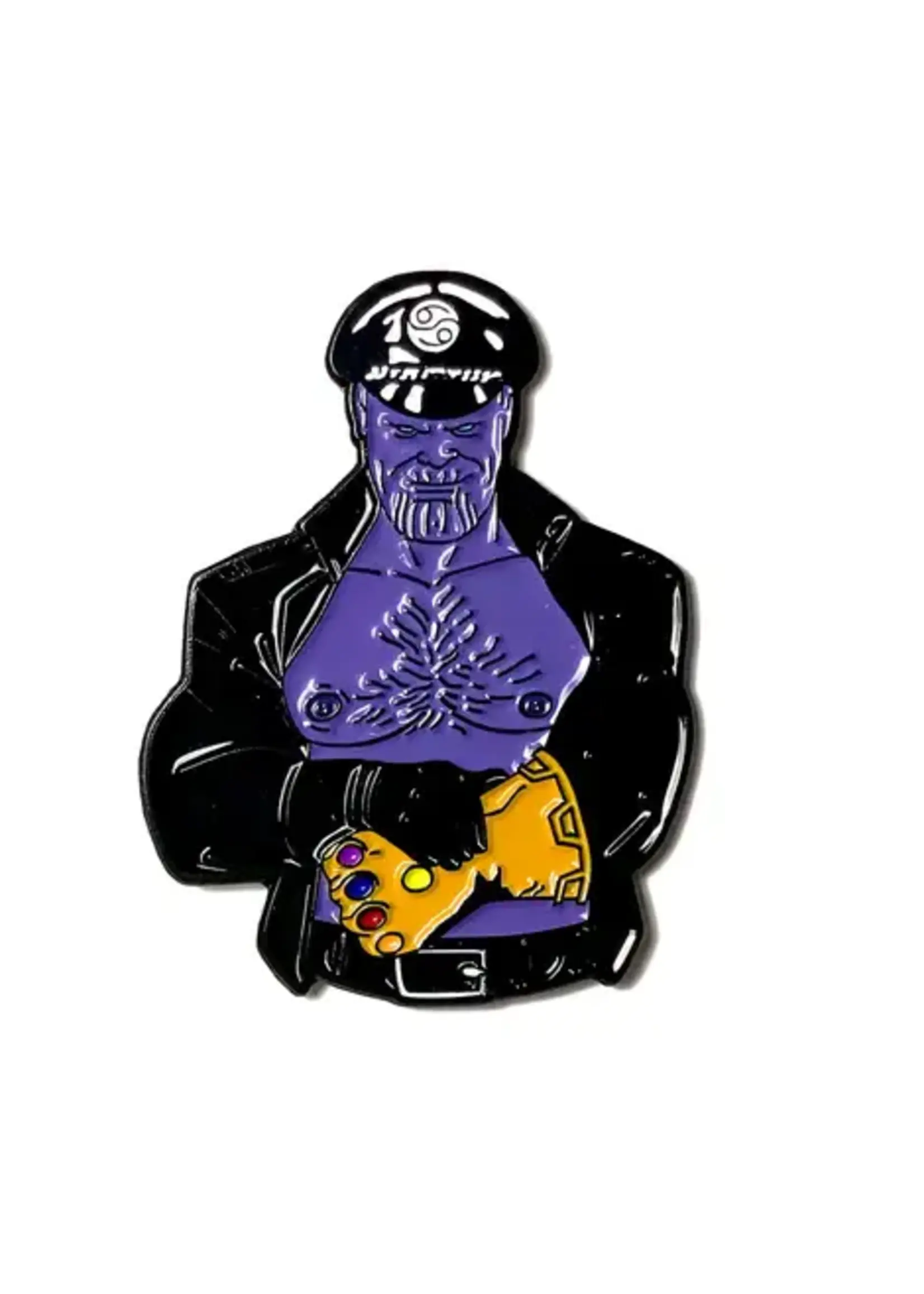 Geeky And Kinky Mad Titan Leather Daddy Enamel Pin