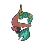 Geeky And Kinky Merman - V2 (Green Tail) Enamel Pin