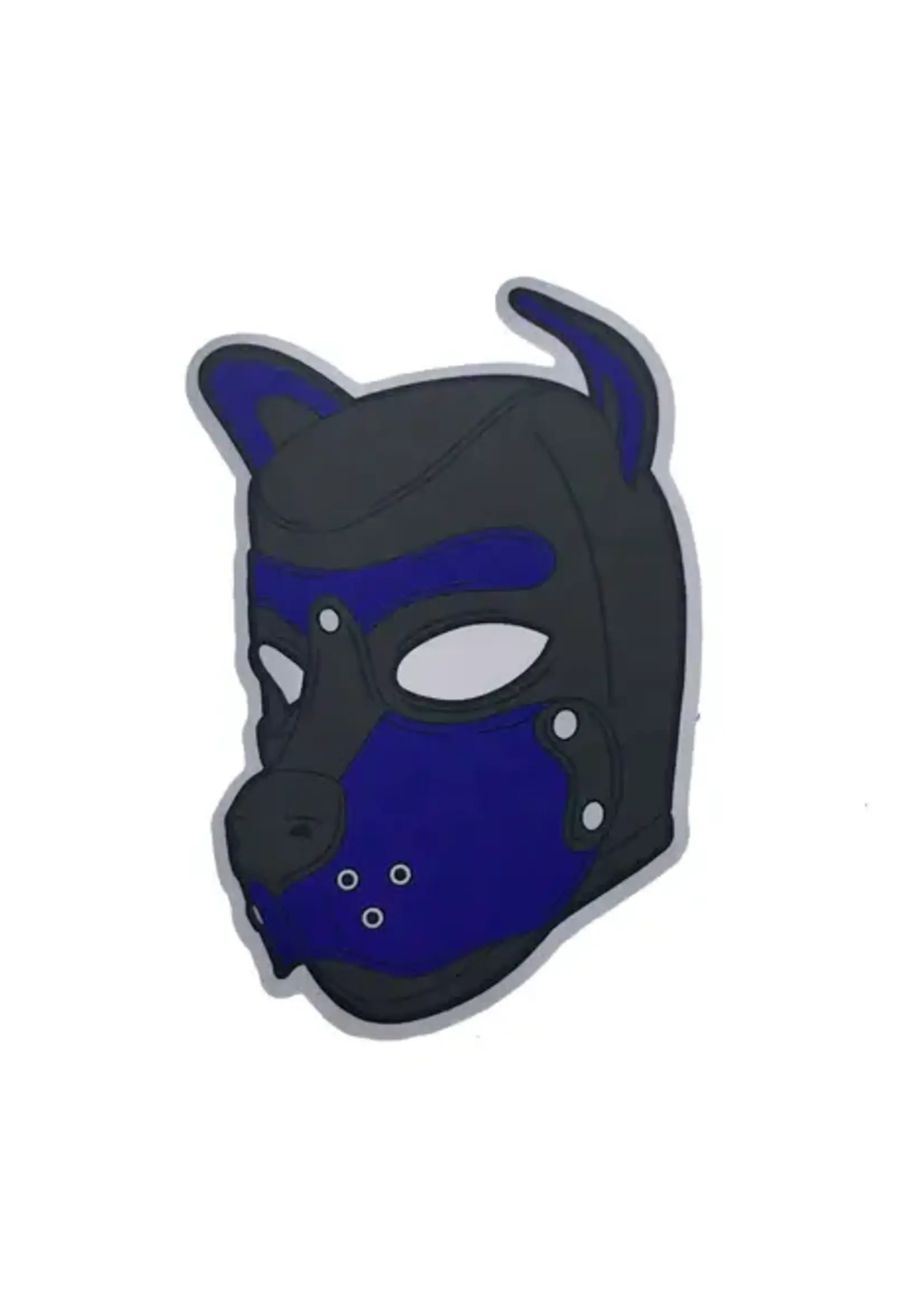 Geeky And Kinky Puppy Hood Sticker-Blue