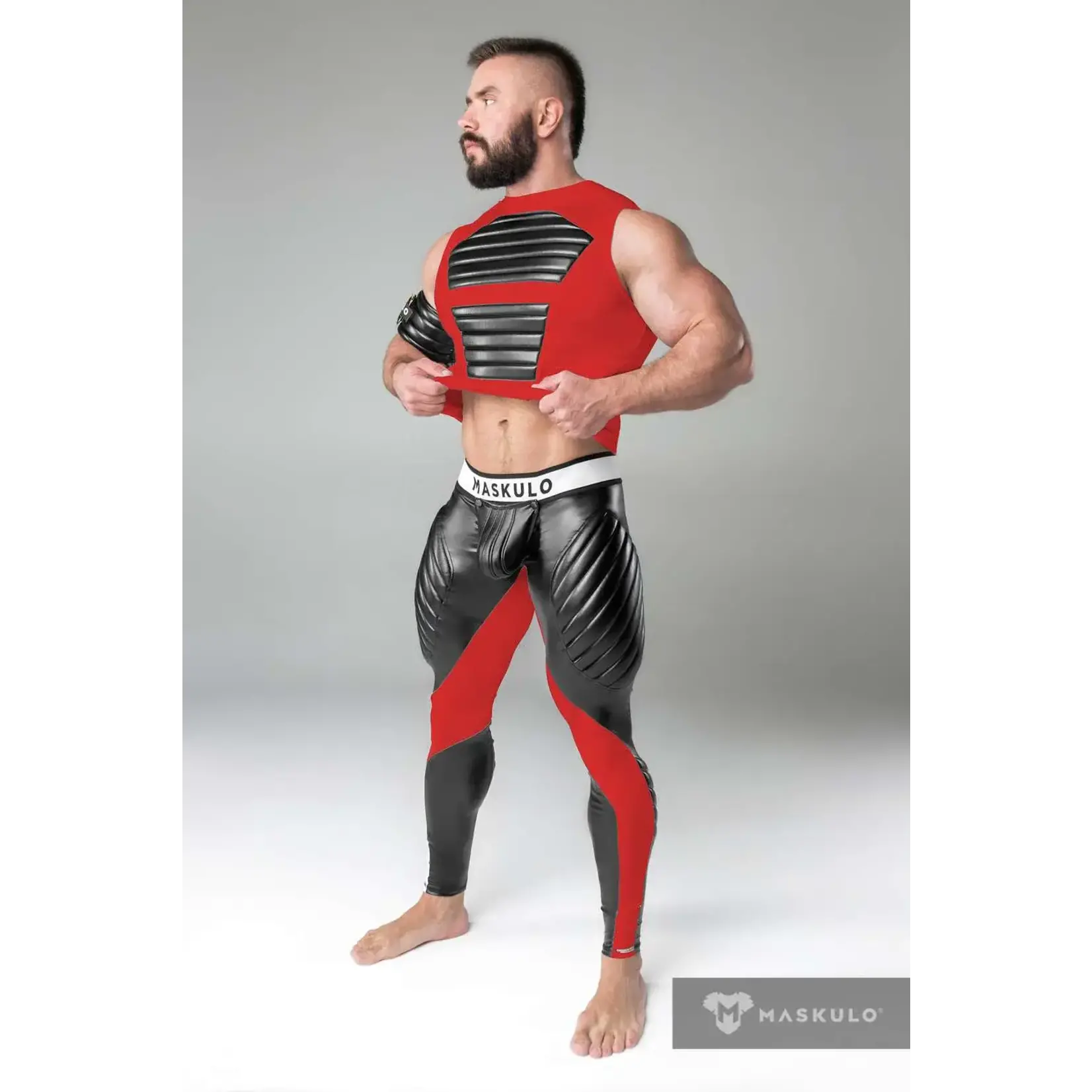 Maskulo/Outtox Maskulo Armored Leggings  Codpiece RED