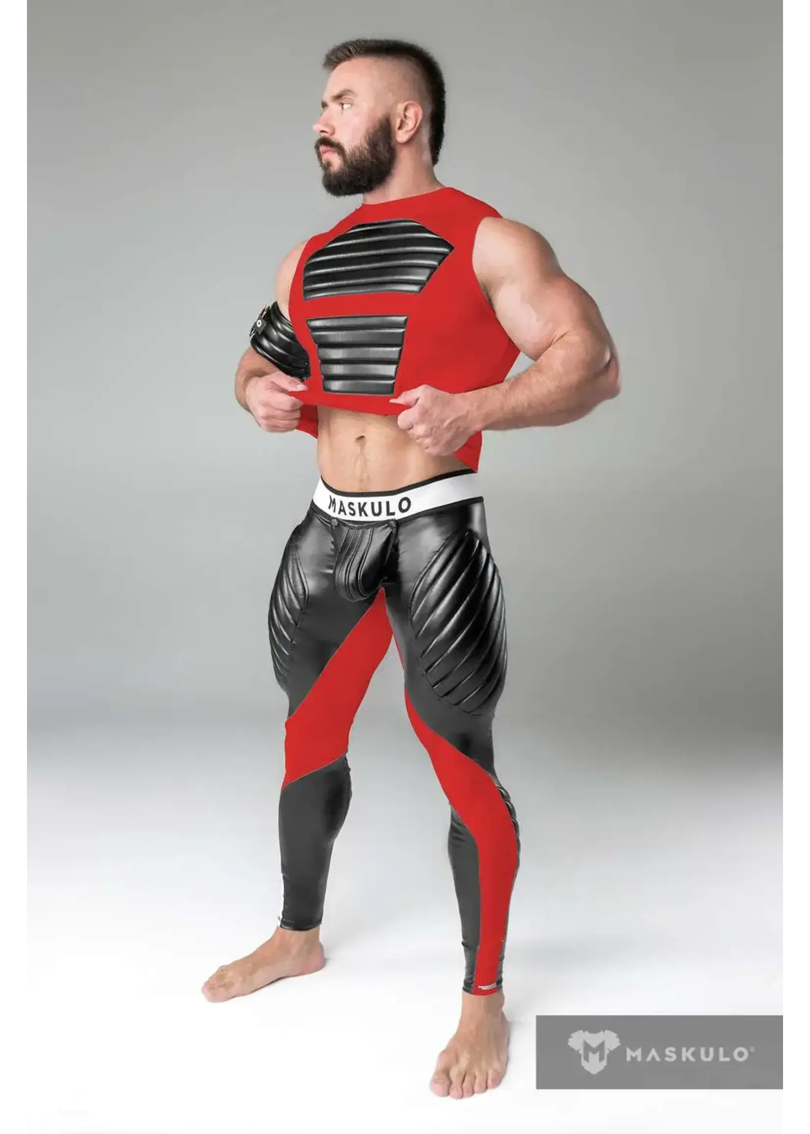 Maskulo/Outtox Maskulo Armored Leggings  Codpiece RED