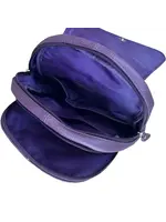 Roma Leathers Cowhide Leather Backpack Purple