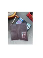 Roma Leathers Cowhide Leather Checkbook Wallet Black