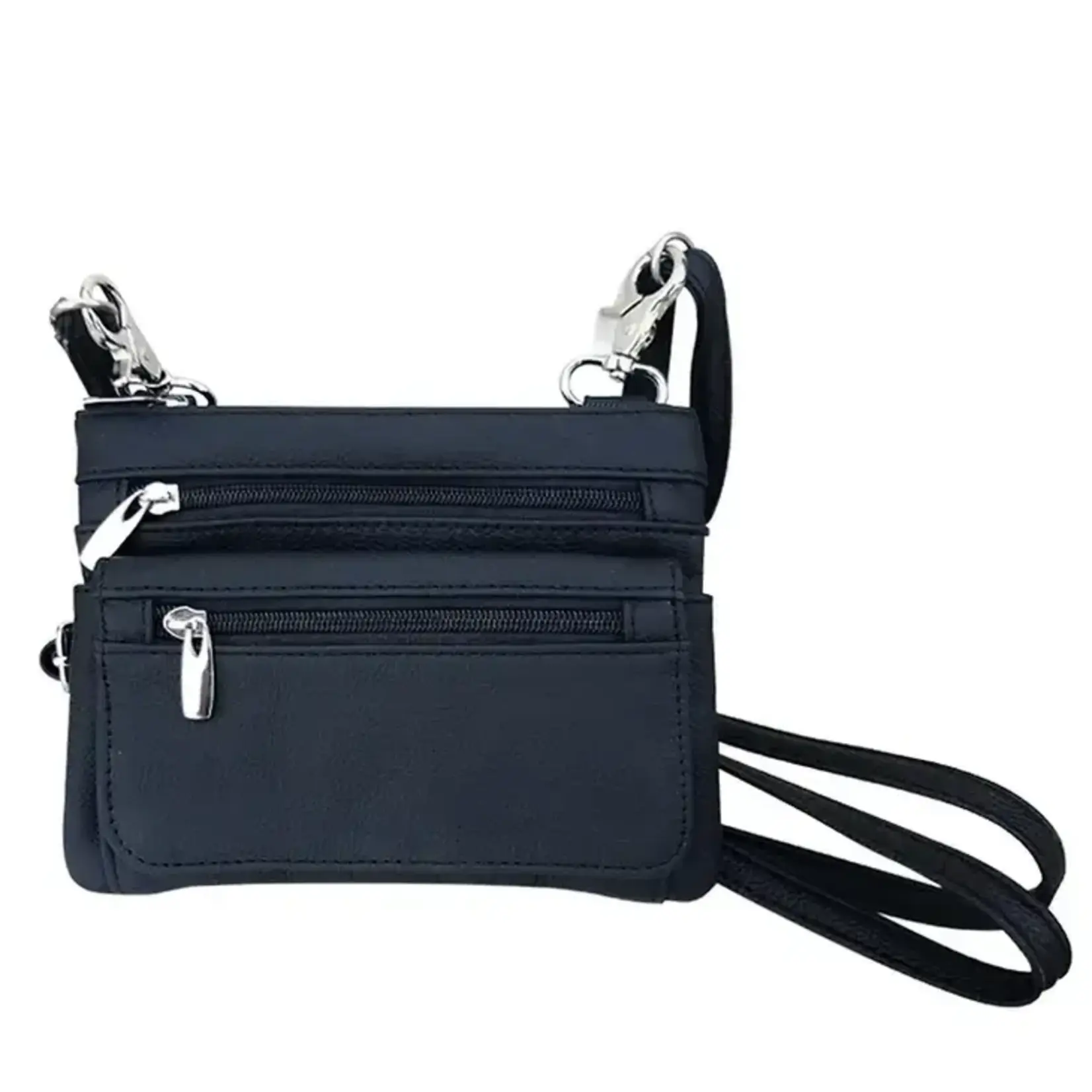 Roma Leathers Black Crossbody Belt Pack
