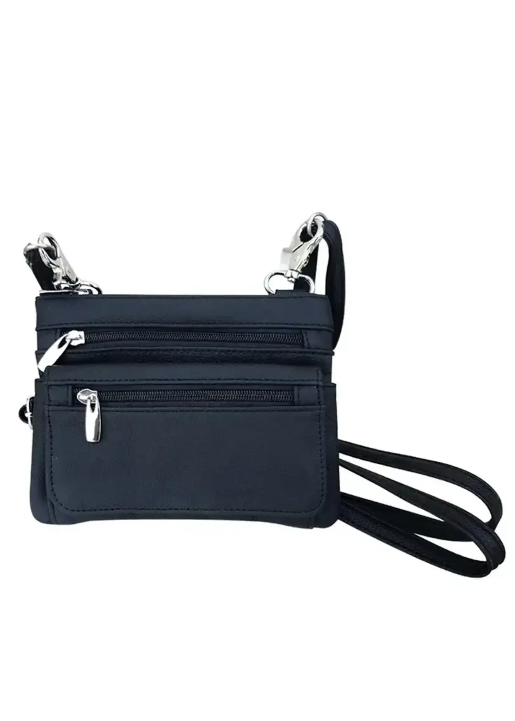 Roma Leathers Black Crossbody Belt Pack