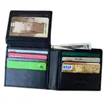 Roma Leathers Cowhide Bi-fold Wallet Black