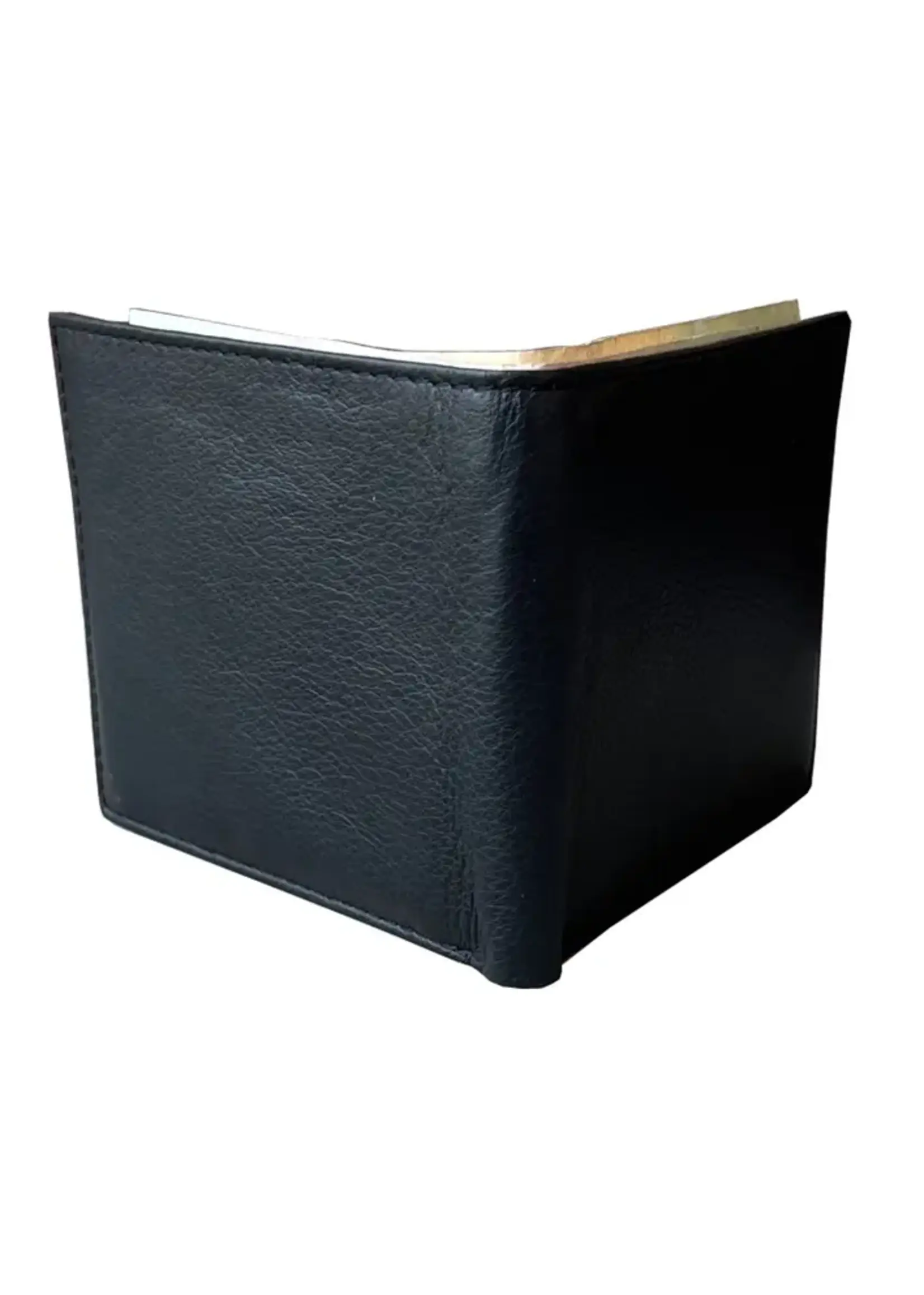 Roma Leathers Cowhide Bi-fold Wallet Black