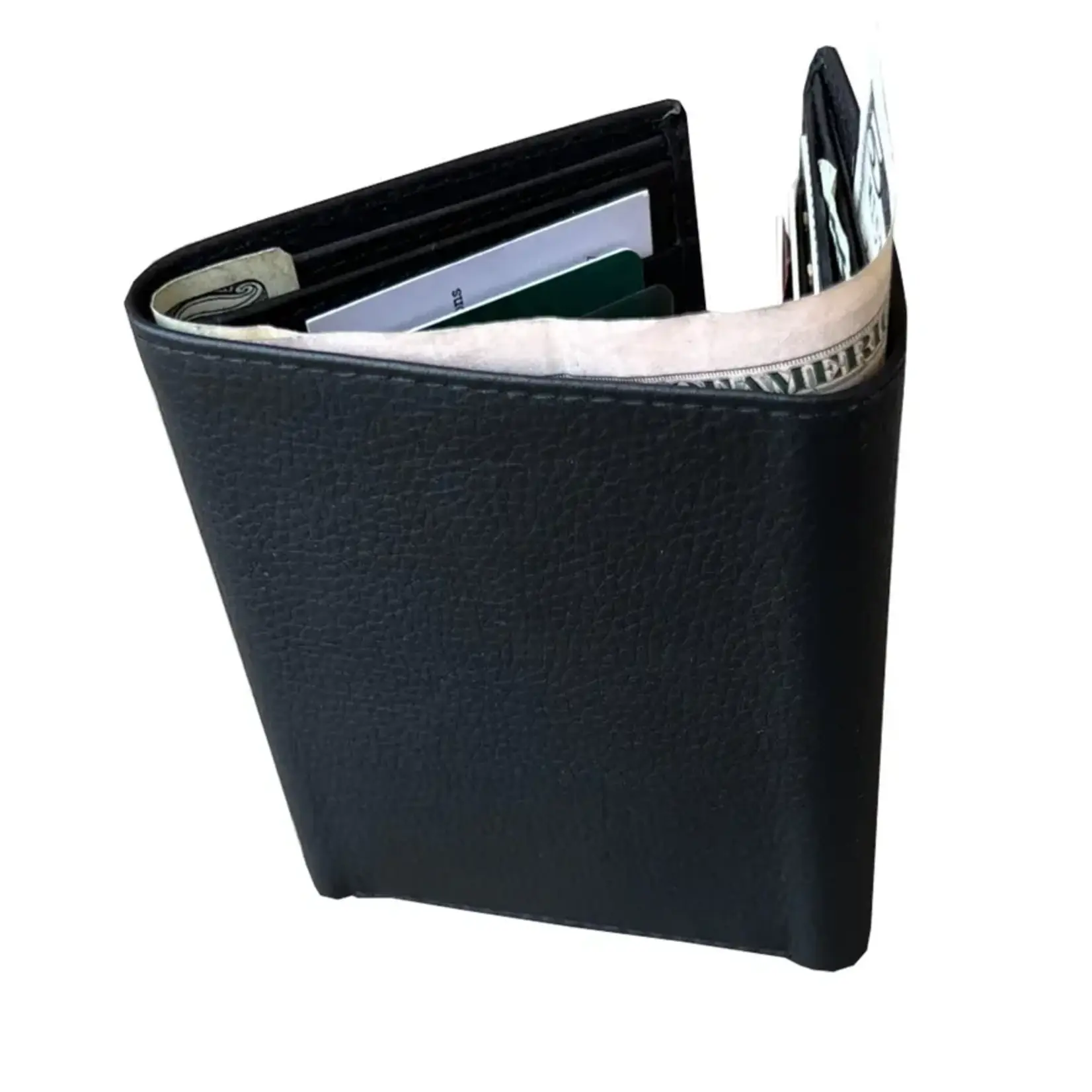 Roma Leathers Cowhide Leather Tri-fold Wallet Brown