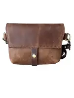 Roma Leathers Crazy Horse Genuine Leather Crossbody Pouch
