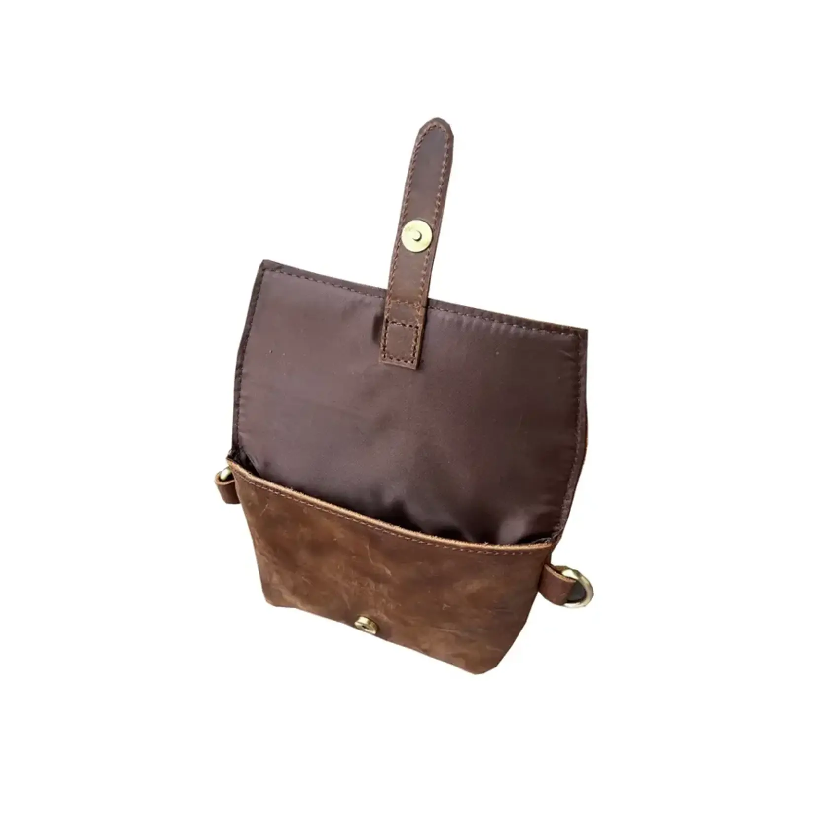 Roma Leathers Crazy Horse Genuine Leather Crossbody Pouch