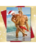 Kweer Cards/Peachy Kings "Beachy Boys" Gay Christmas Card