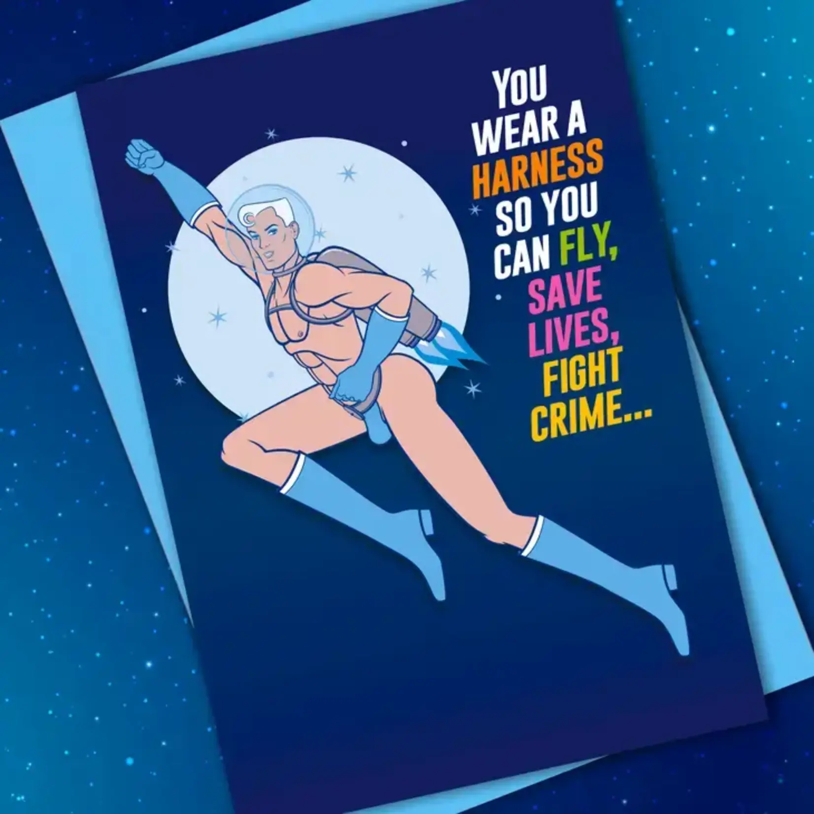 Slutty Gay Harness Birthday Card
