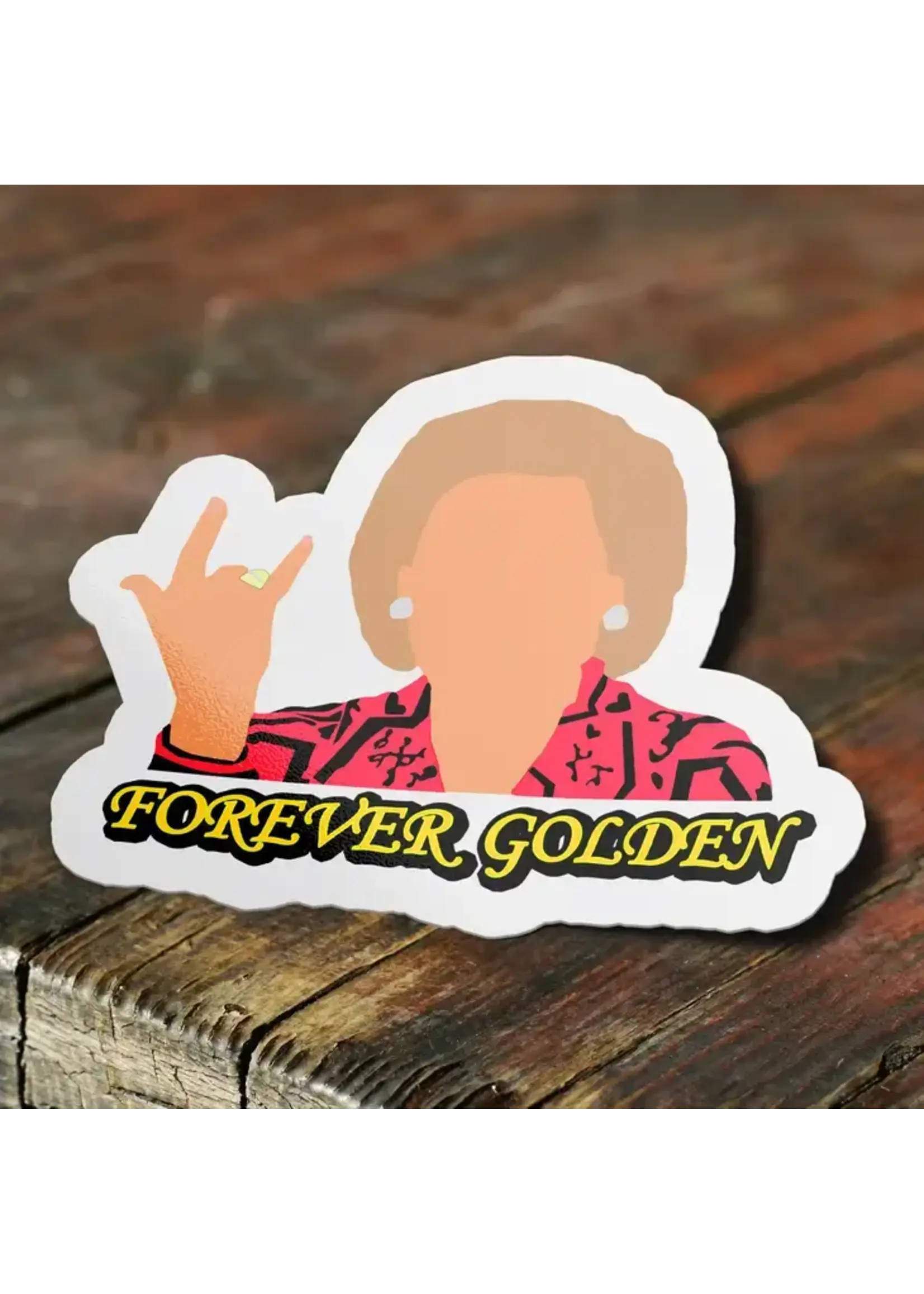 Betty White Sticker, "Forever Golden"