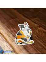 Cat Flipping Off Sticker