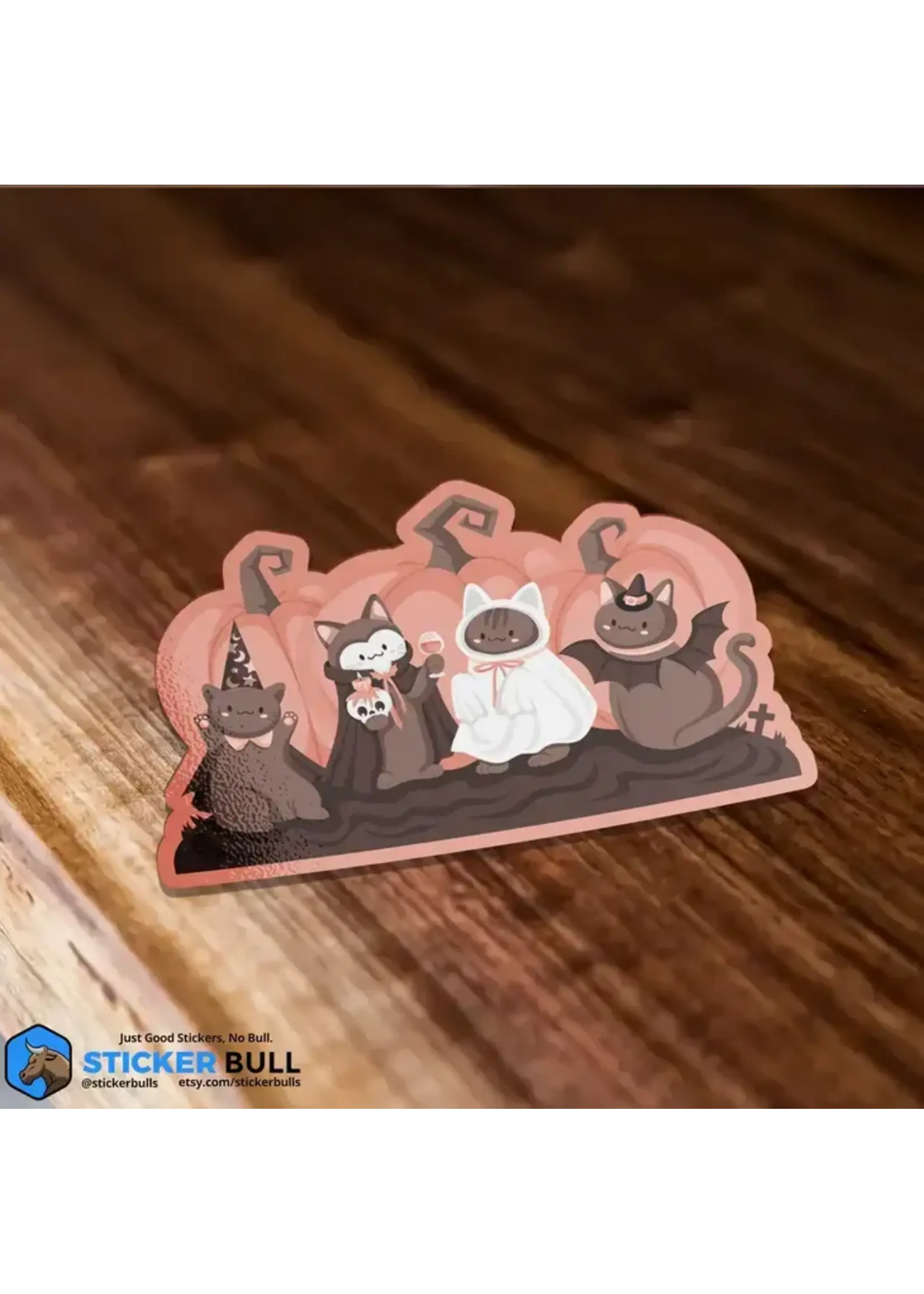Cute Halloween Cats Sticker