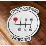 Endangered Species Six Speed Manual Car Sticker