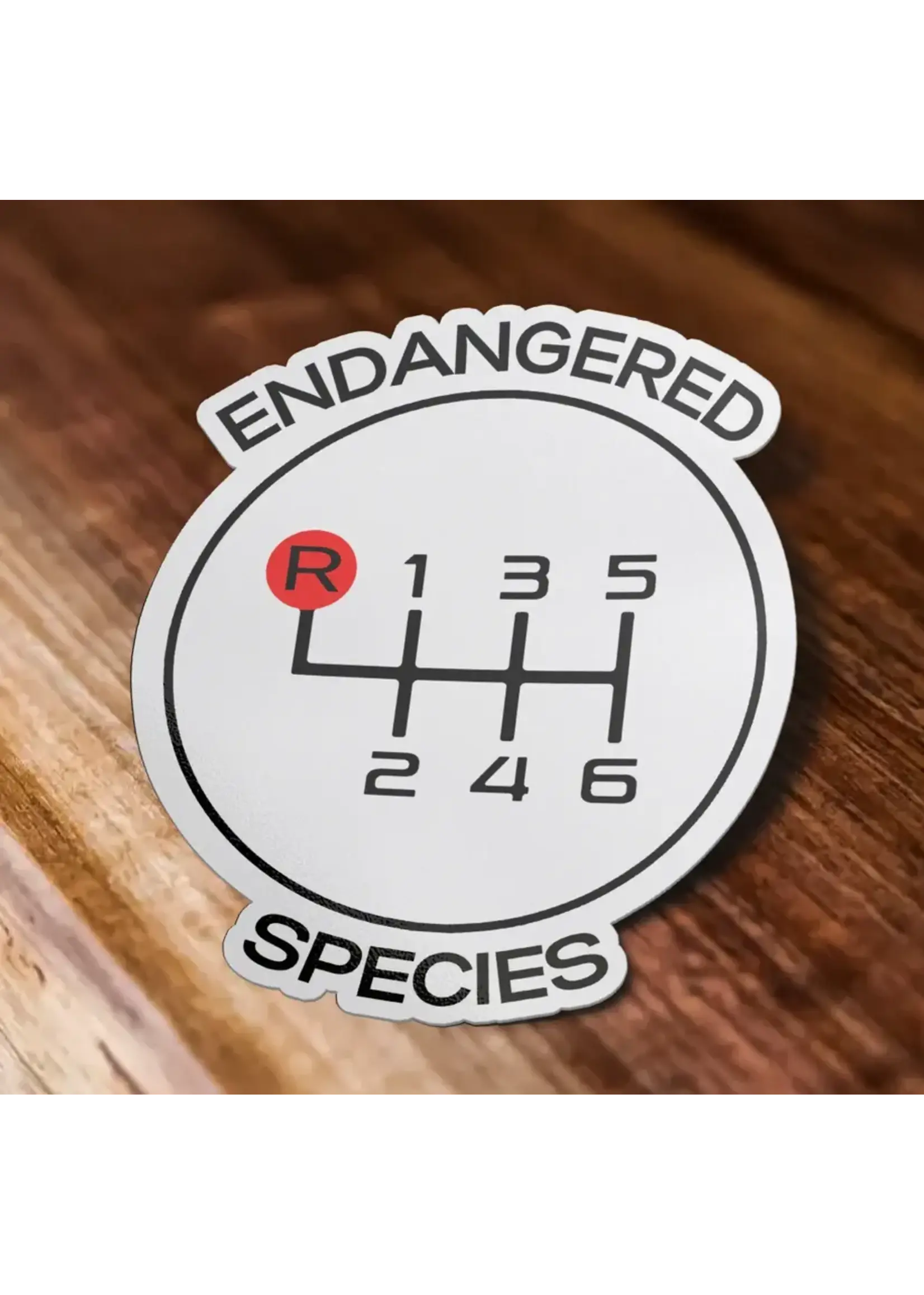 Endangered Species Six Speed Manual Car Sticker