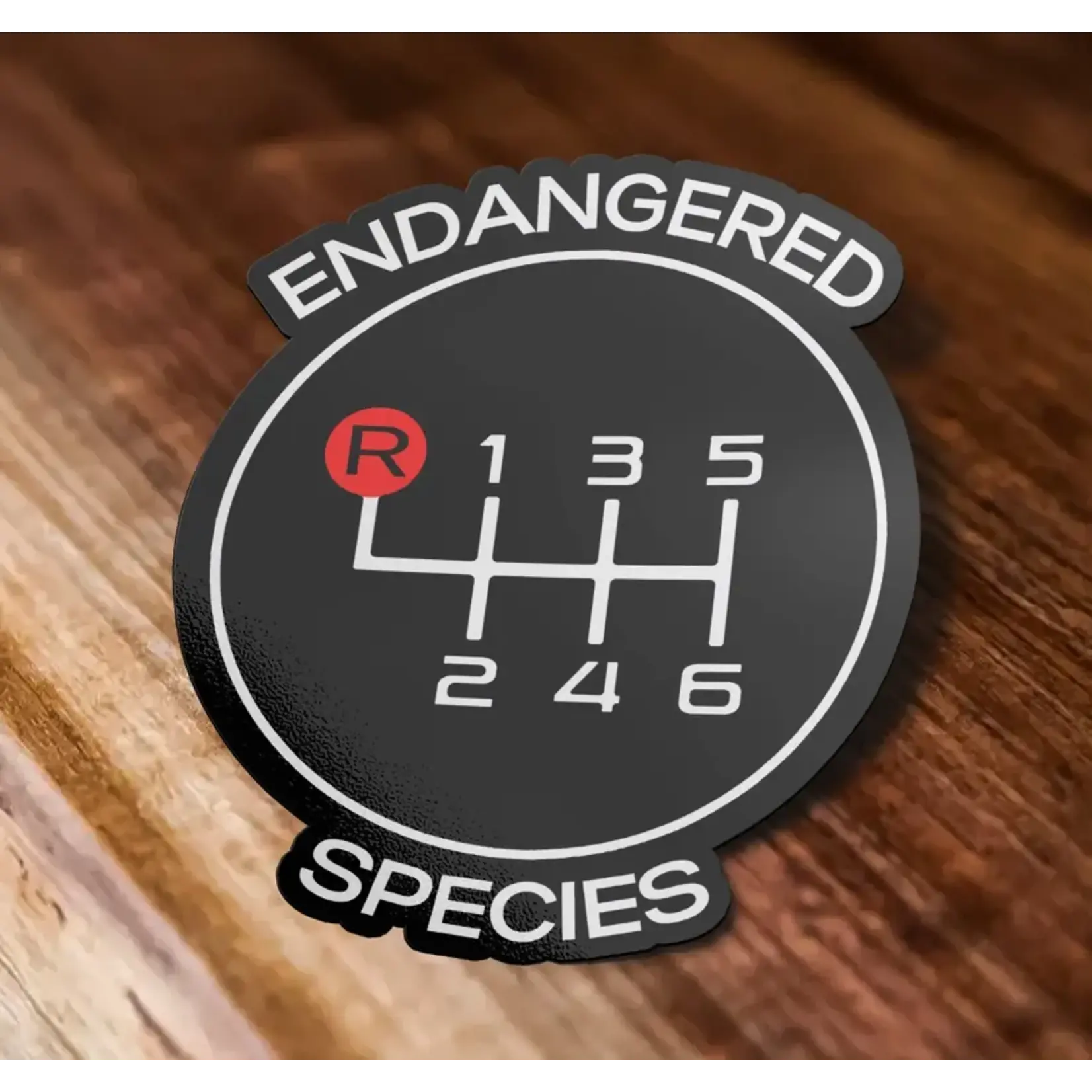 Endangered Species Six Speed Manual Car Sticker