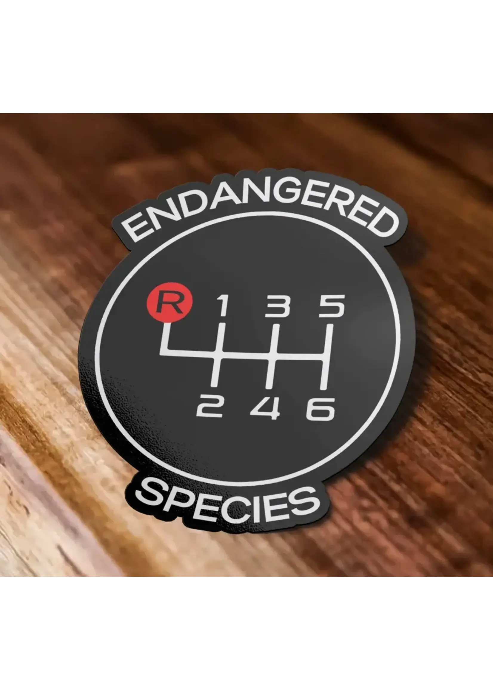 Endangered Species Six Speed Manual Car Sticker