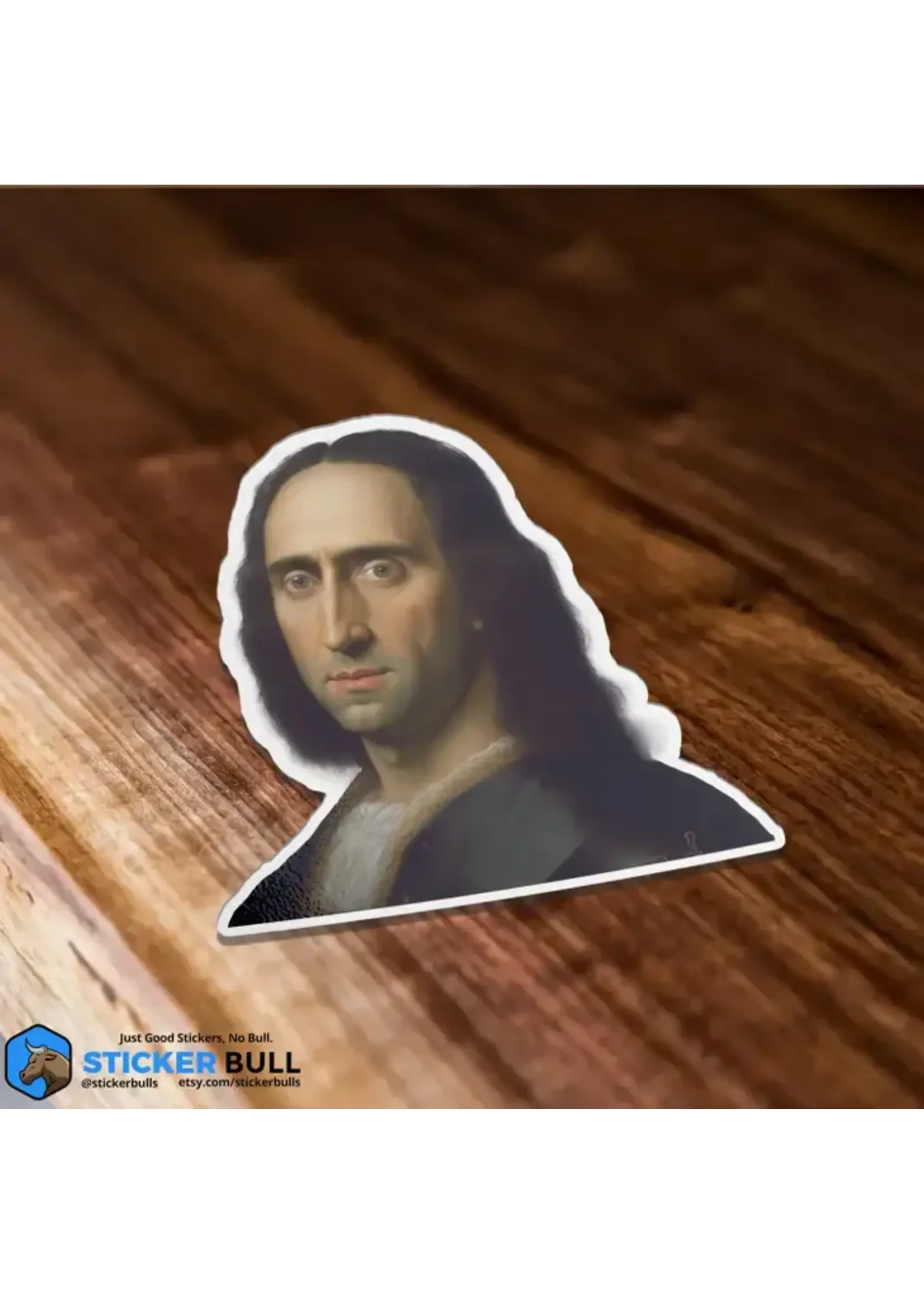 Mona Lisa Nicolas Cage "Mona Cage" Meme Sticker