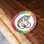 Sticker Bull My Tolerance For People Only Lasts This Long, Zebra Gum Sticker