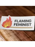 Flaming Feminist Women's Rights Sticker