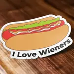 Sticker Bull I Love Wieners Sticker