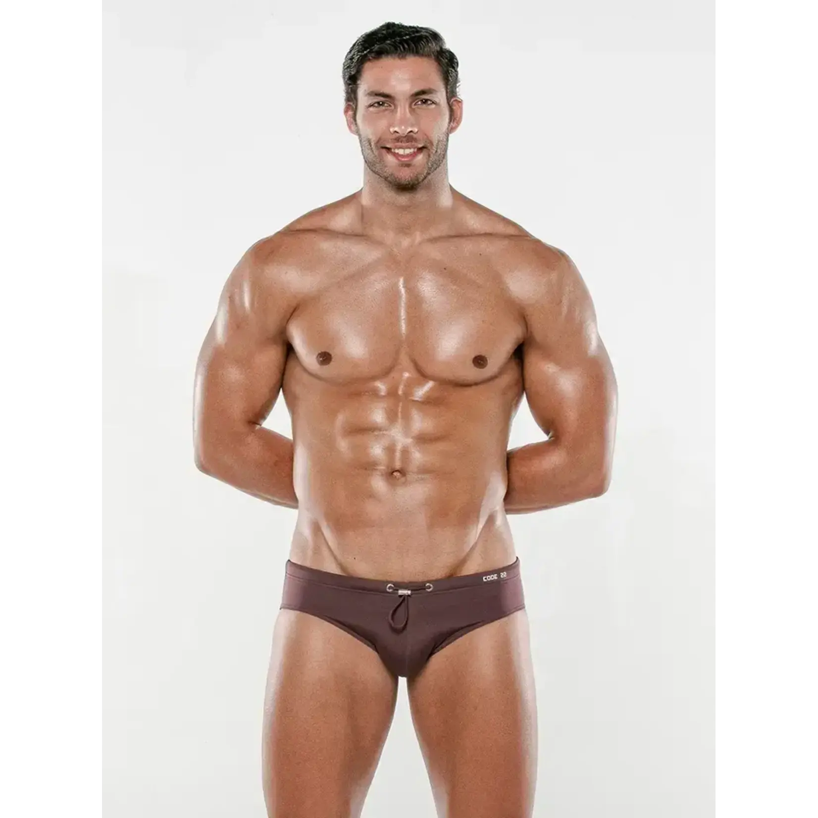 Code 22 Slip Tan Chocolate Swimsuit | 23093-34