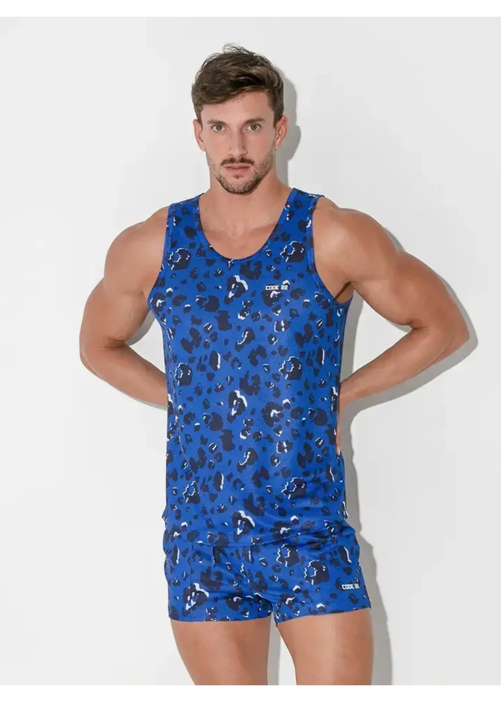 Code 22 Tank Vivid Blue T-Shirt | 9625-03