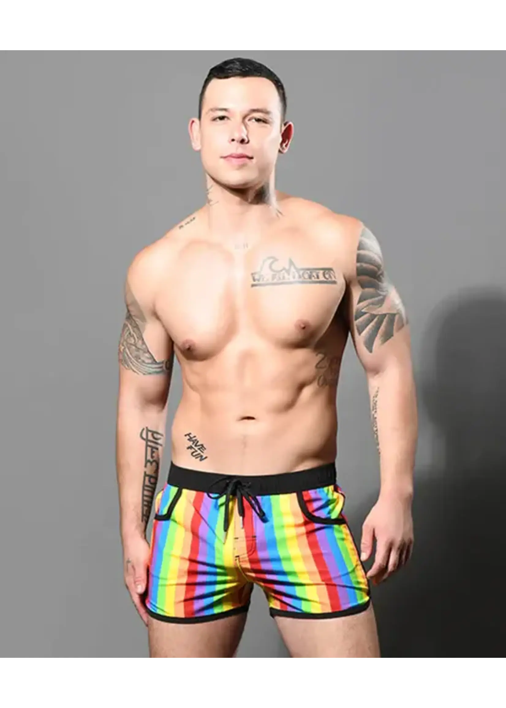 Andrew Christian PRIDE STRIPE SWIM SHORTS