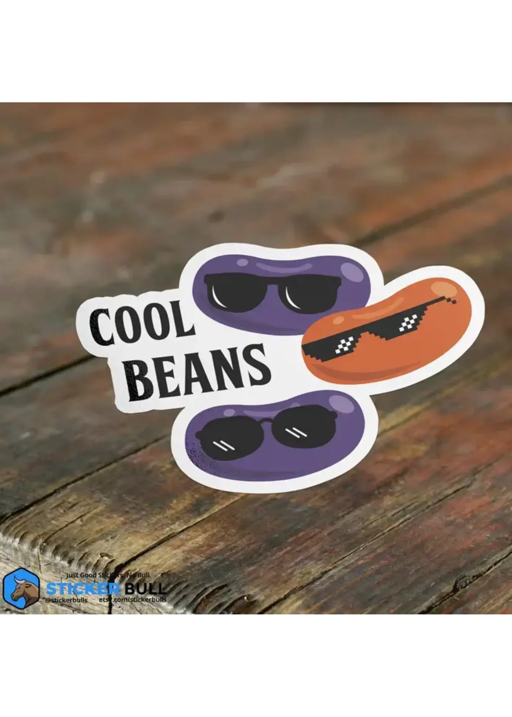 Cool Beans Funny Meme Sticker, Waterproof Vinyl Sticker