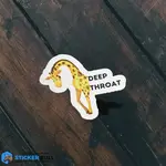 Sticker Bull Deep Throat Sticker, Waterproof Vinyl Sticker