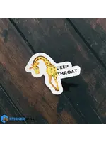 Deep Throat Sticker, Waterproof Vinyl Sticker
