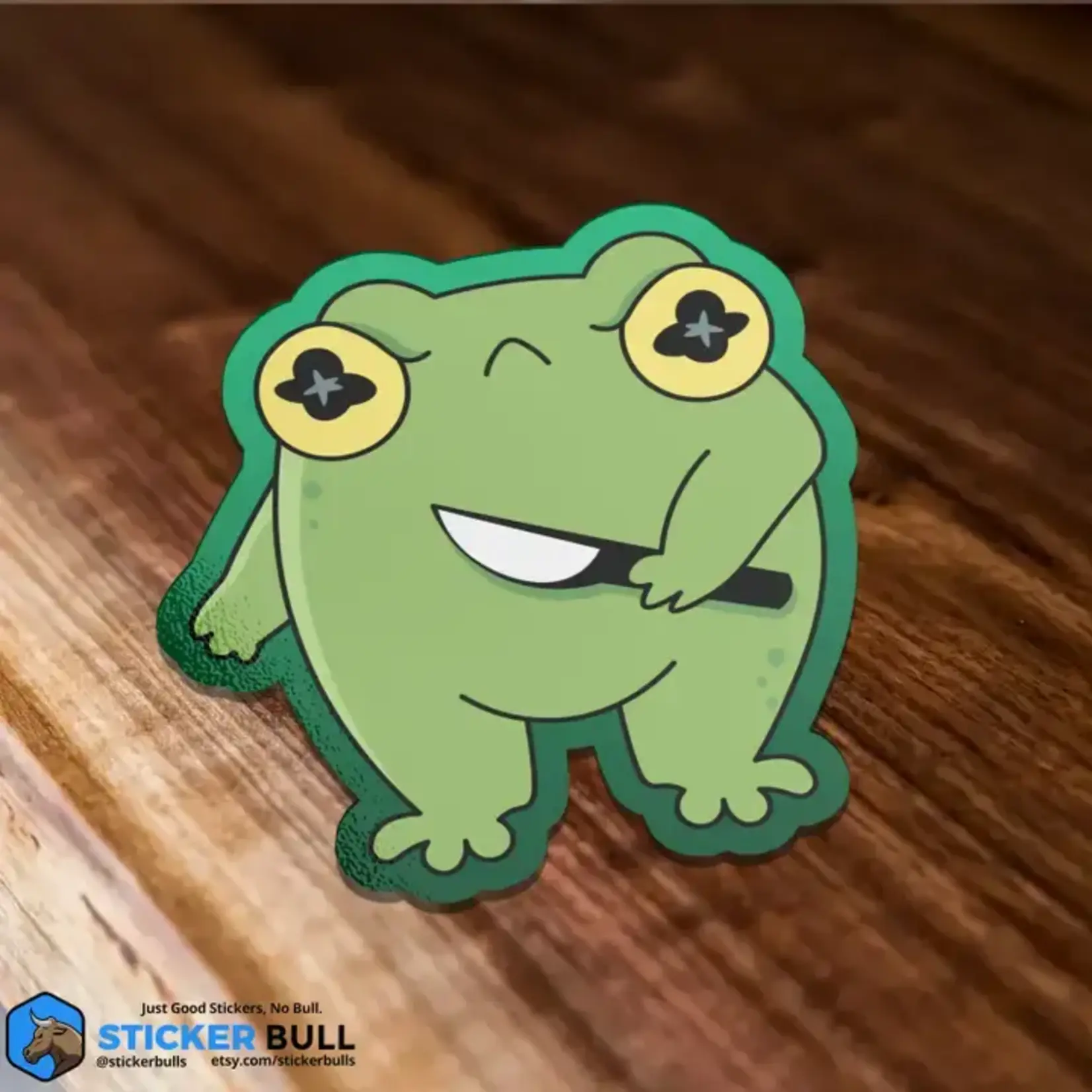 Sticker Bull Killer Frog with Knife Sticker
