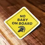 No Baby On Board Sticker