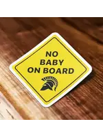 No Baby On Board Sticker