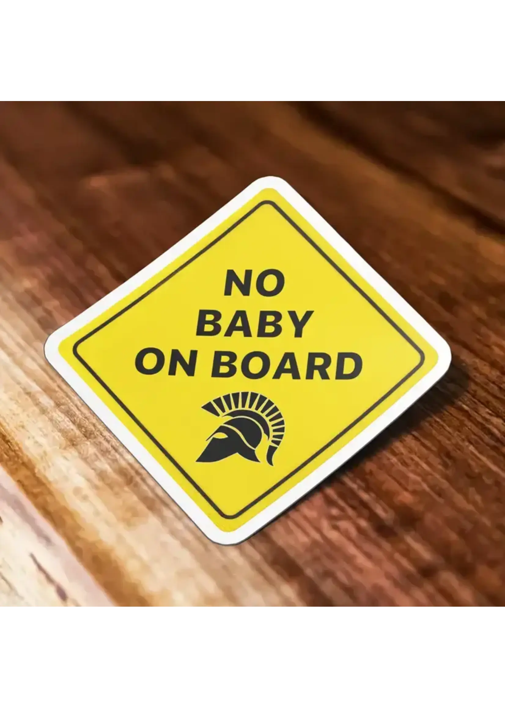 No Baby On Board Sticker
