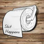 Sticker Bull Shit Happens Funny Weatherproof Vinyl Sticker