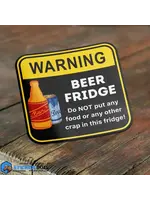 Warning Beer Fridge Sticker