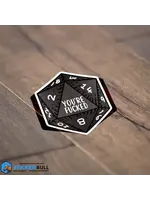 You're Fucked 20 Sided Die Sticker