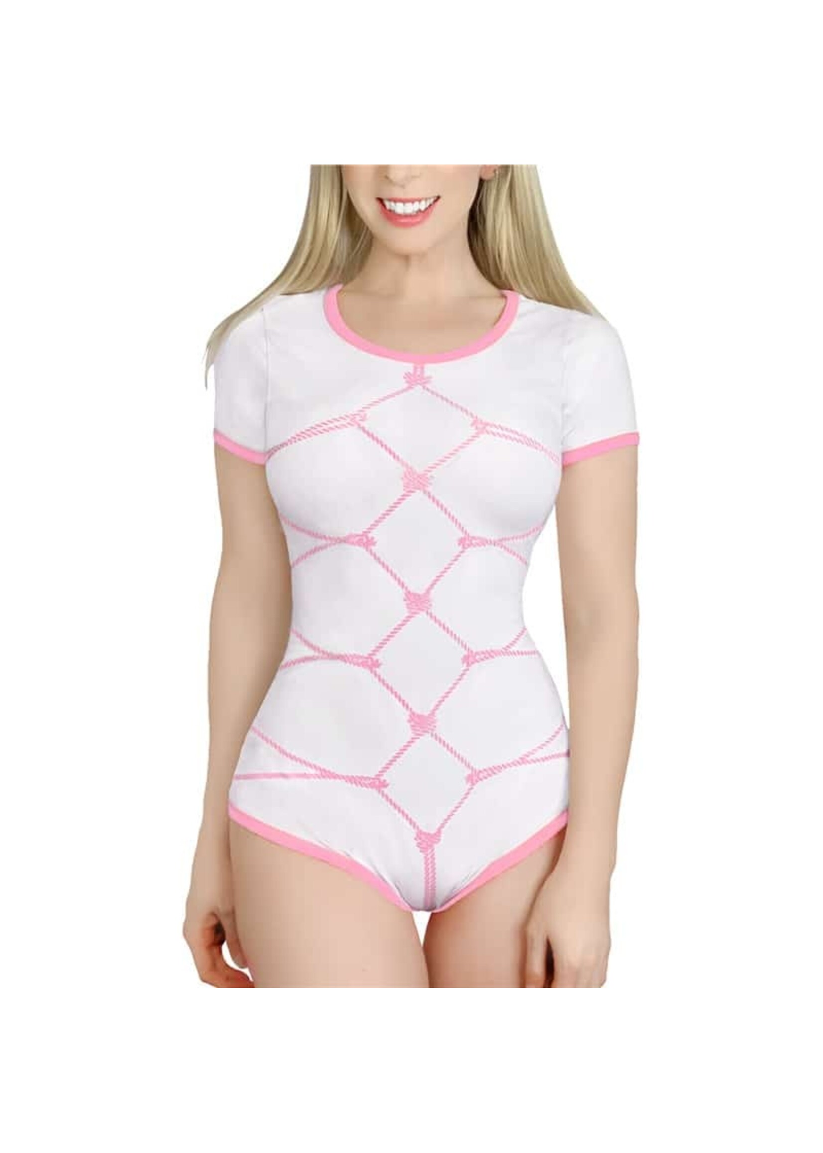 LittleForBig All-tied-up White Bodysuit Onesie