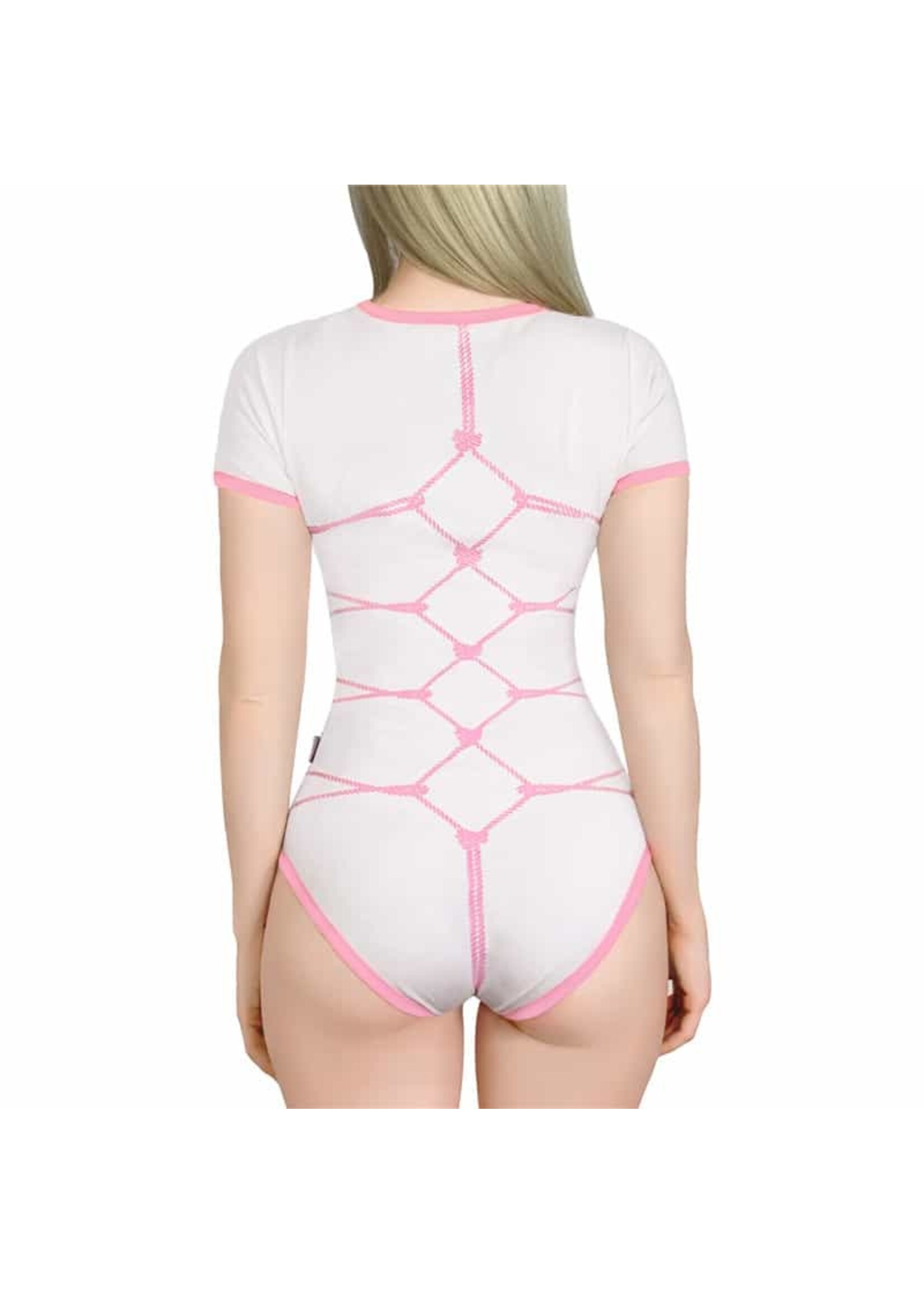 LittleForBig All-tied-up White Bodysuit Onesie
