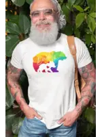 2Dudes1Dream Rainbow Daddy Bear Pride T-Shirt