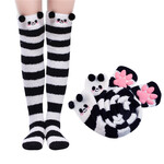 LittleForBig 3D Paw Pad Knee High Coral Fleece Socks