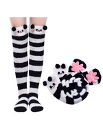 LittleForBig 3D Paw Pad Knee High Coral Fleece Socks