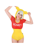 LittleForBig Honey Bear Plush Onesie Bodysuit