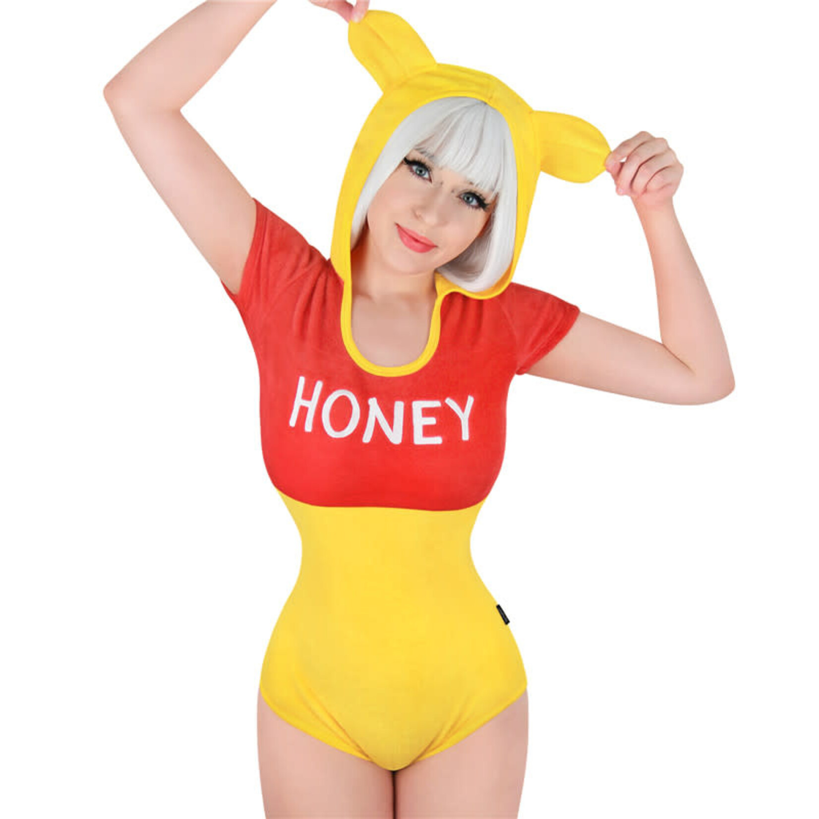 LittleForBig Honey Bear Plush Onesie Bodysuit