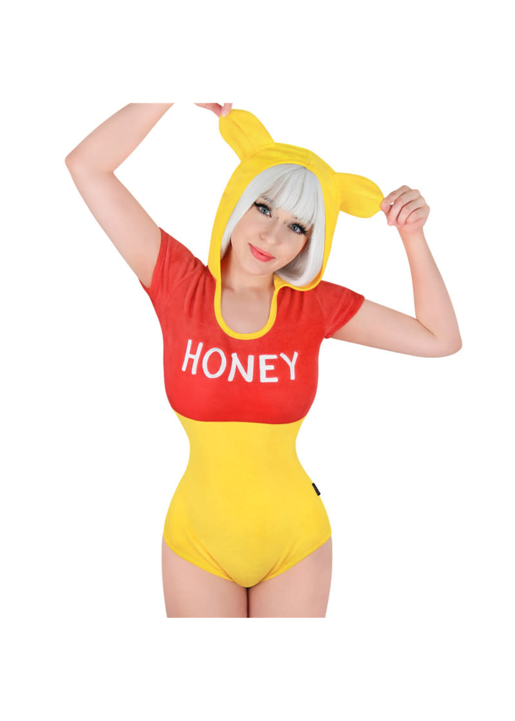 LittleForBig Honey Bear Plush Onesie Bodysuit